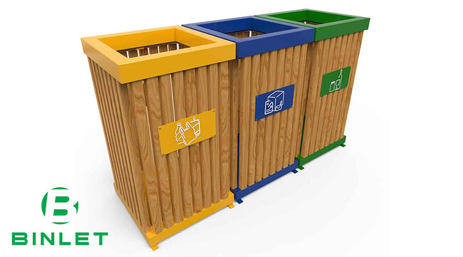 Thùng rác gỗ có độ bền và tính thẩm mỹ cao